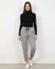 Γκρι Jogger Παντελόνι με Λάστιχο Γκρι Jogger Παντελόνι με Λάστιχο