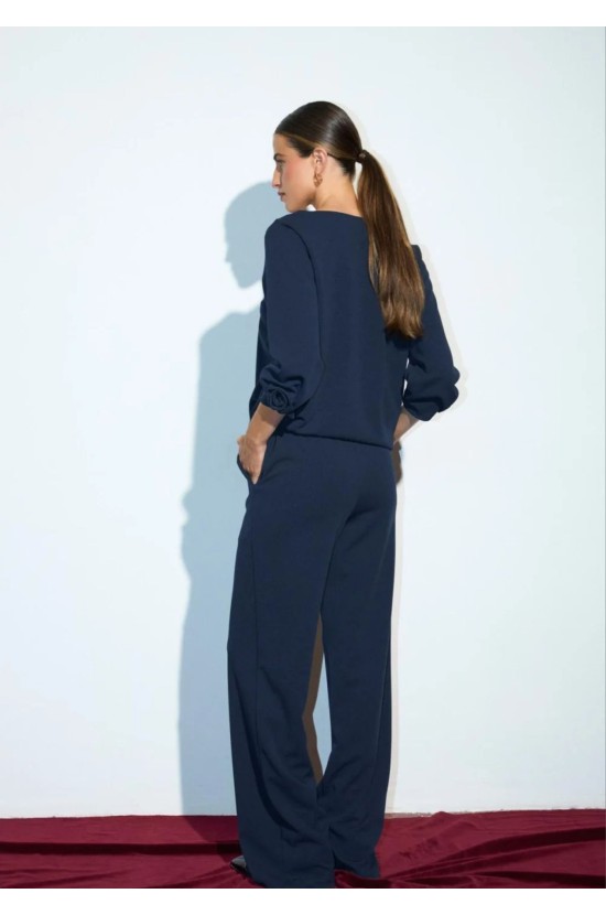 Blue High-Waisted Pants Blue High-Waisted Pants