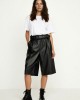 Μαύρη Ζιπ Culotte από Δερματίνη