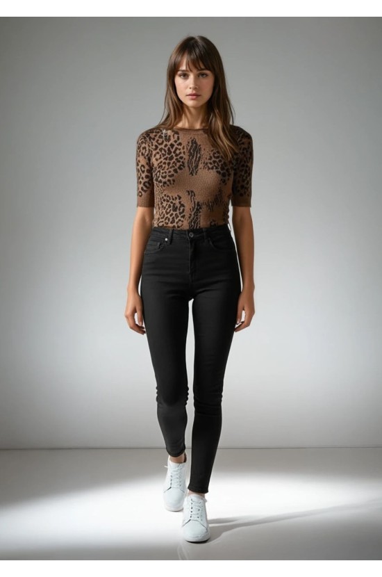 Blouse Animal Brown