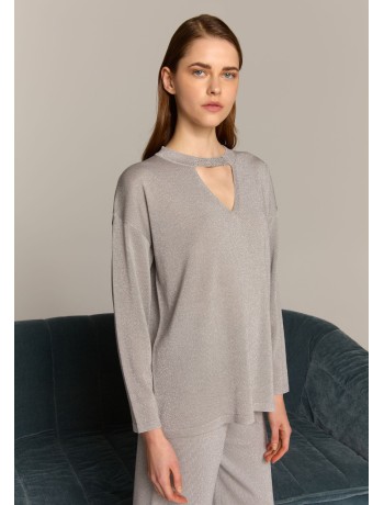 Blouse Lurex Silver Blouse Lurex Silver