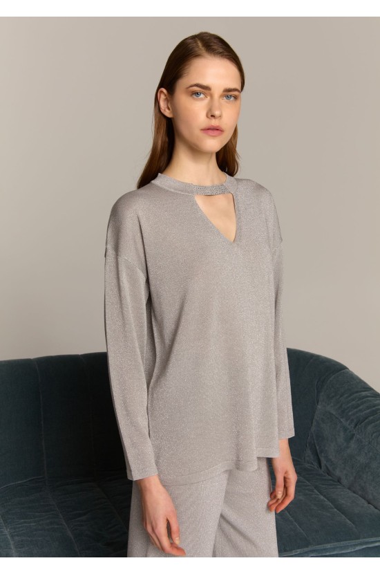 Blouse Lurex Silver