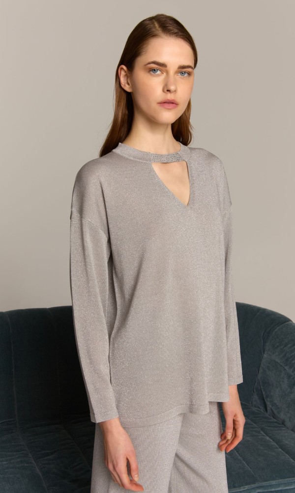 Blouse Lurex Silver Blouse Lurex Silver