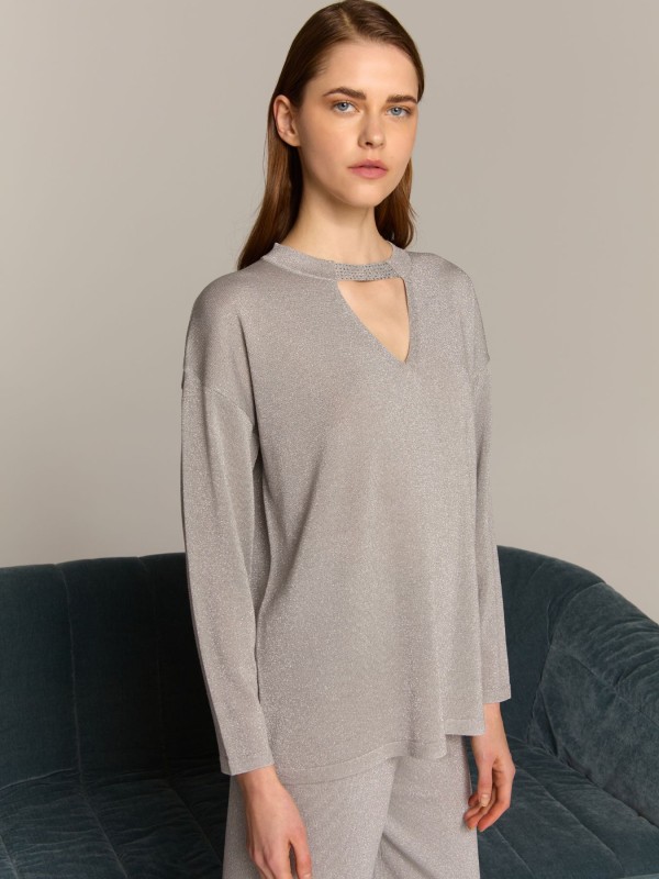 Μπλούζα Lurex Silver