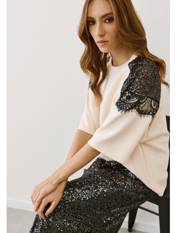 Nature Blouse With Lace Nature Blouse With Lace