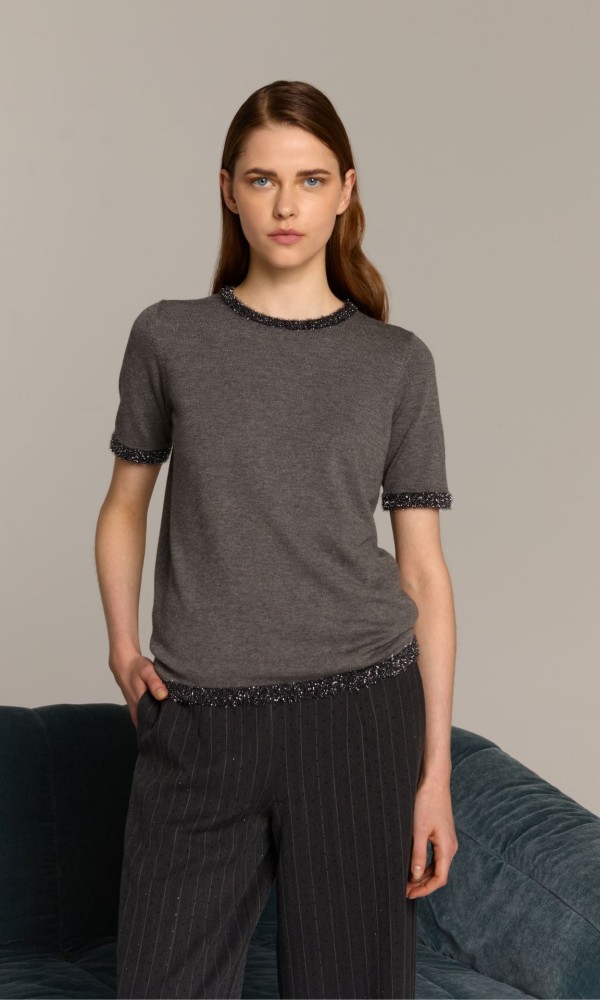 Grey Short Sleeve Blouse Grey Short Sleeve Blouse