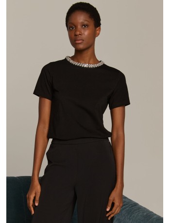 Black Blouse With Rhinestones Black Blouse With Rhinestones