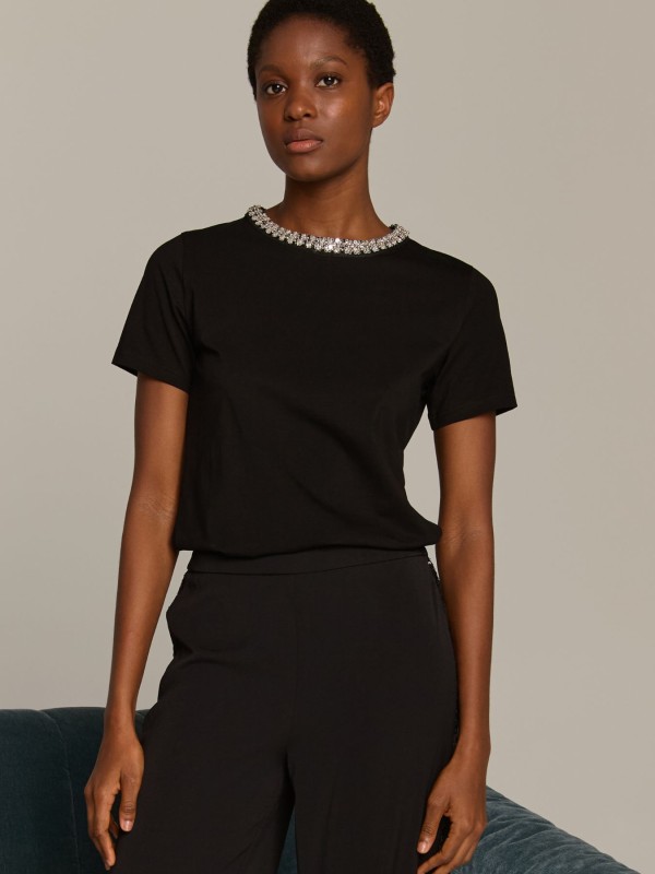 Μπλούζα Μαύρη Με Στρας Μπλούζα Μαύρη Με Στρας