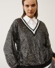 Casual Chic Μπλούζα με Παγιέτες