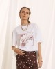 Λευκό T-Shirt Με Παγιέτα Και Floral Print