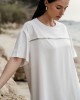 Λευκή Oversized Μπλούζα Με Διακριτική Λάμψη Λευκή Oversized Μπλούζα Με Διακριτική Λάμψη