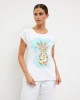 Λευκό T-Shirt Με Tropical Print