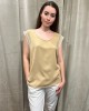 Sleeveless Blouse Beige