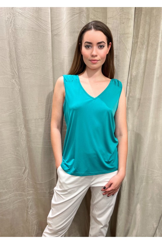 Sleeveless Blouse Green