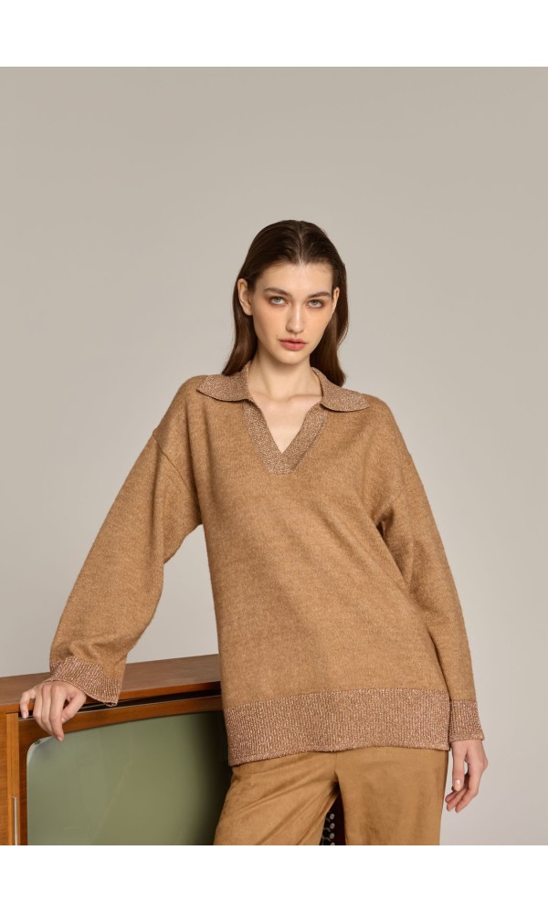 Μπλούζα Camel Με Γιακά Μπλούζα Camel Με Γιακά
