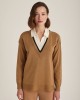 Camel Blouse With Collar