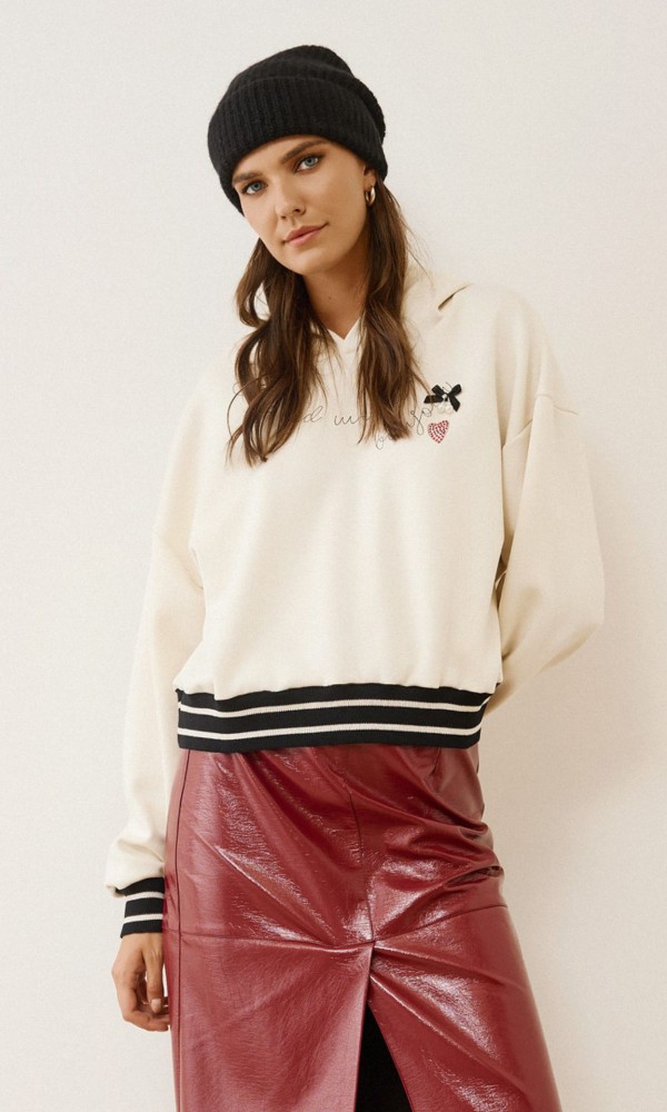 Ecru Hooded Sweatshirt Ecru Hooded Sweatshirt