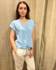 Light Blue Blouse With Design