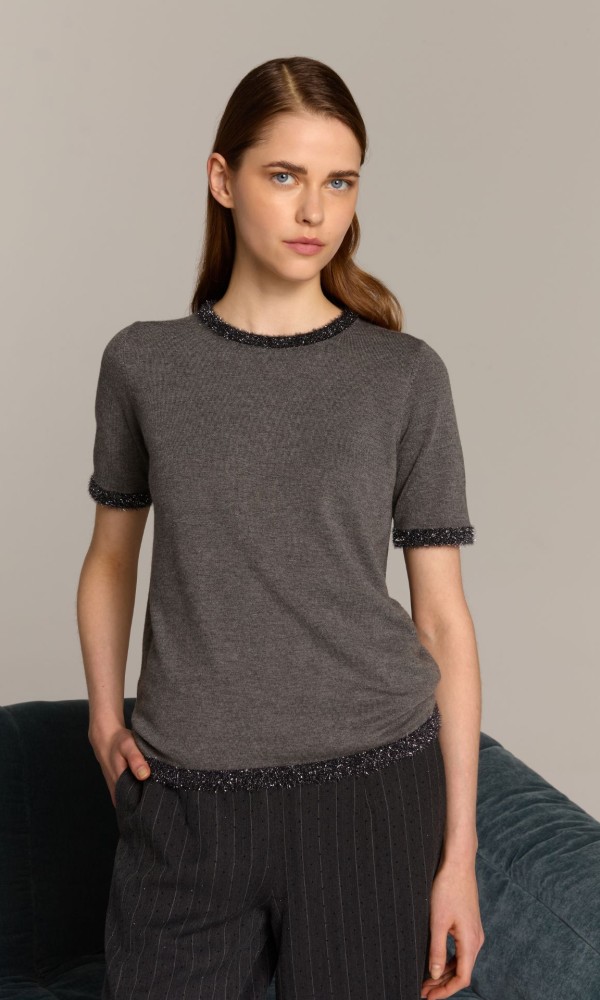 Grey Short Sleeve Blouse Grey Short Sleeve Blouse