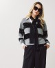 Gray Blouse with Black Sequins and Stripes Gray Blouse with Black Sequins and Stripes