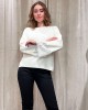 White knitted blouse with sequins