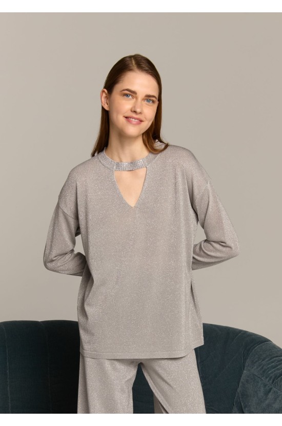 Blouse Lurex Silver