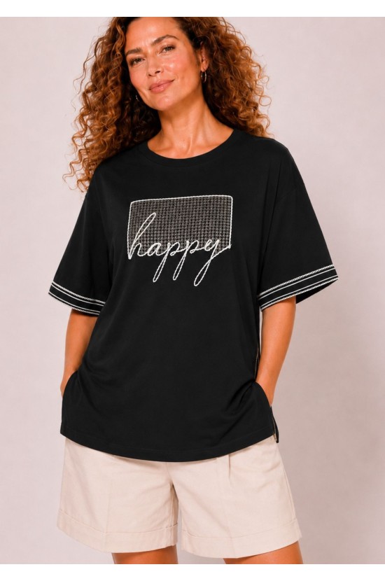 Black Blouse with Side Zipper
