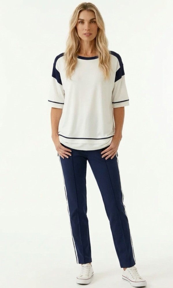 Μπλούζα Με Navy Λεπτομέρειες