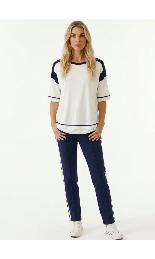 Μπλούζα Με Navy Λεπτομέρειες