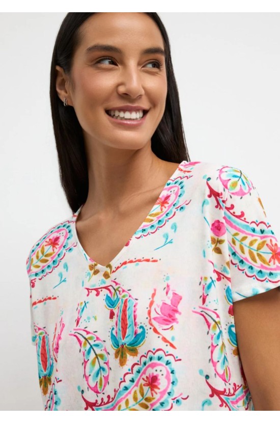 Μπλούζα Με Paisley Print Μπλούζα Με Paisley Print