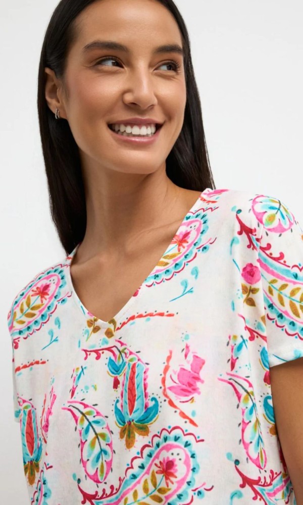 Μπλούζα Με Paisley Print