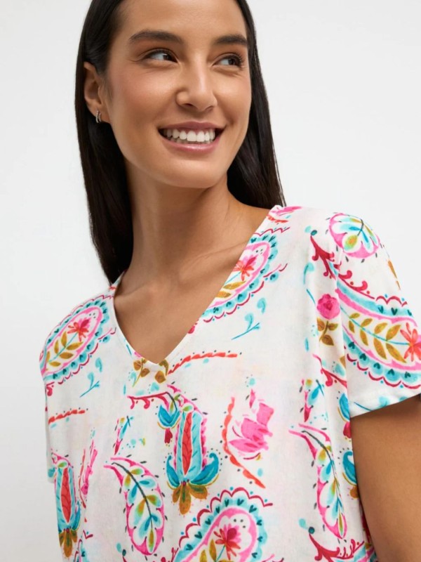 Μπλούζα Με Paisley Print