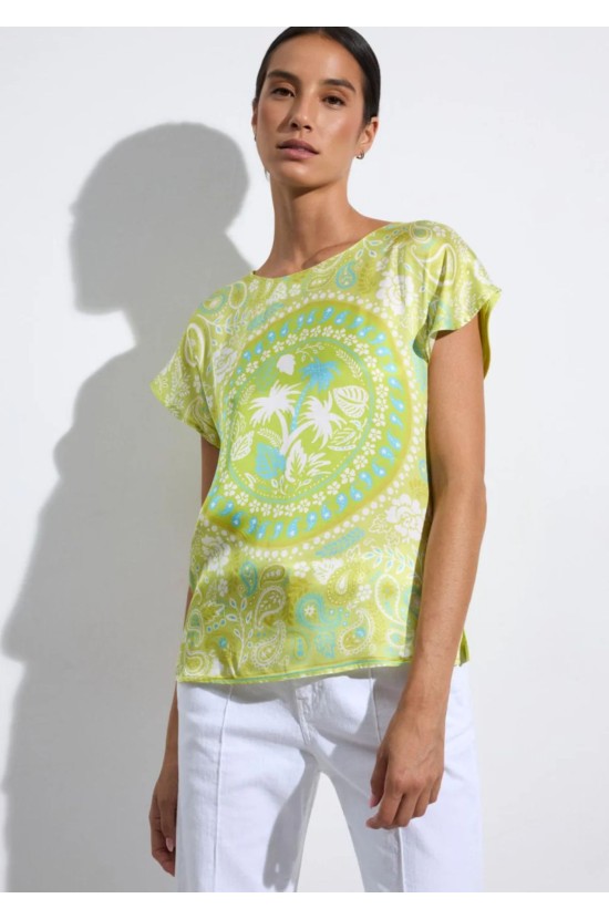 Blouse With Tropical Print