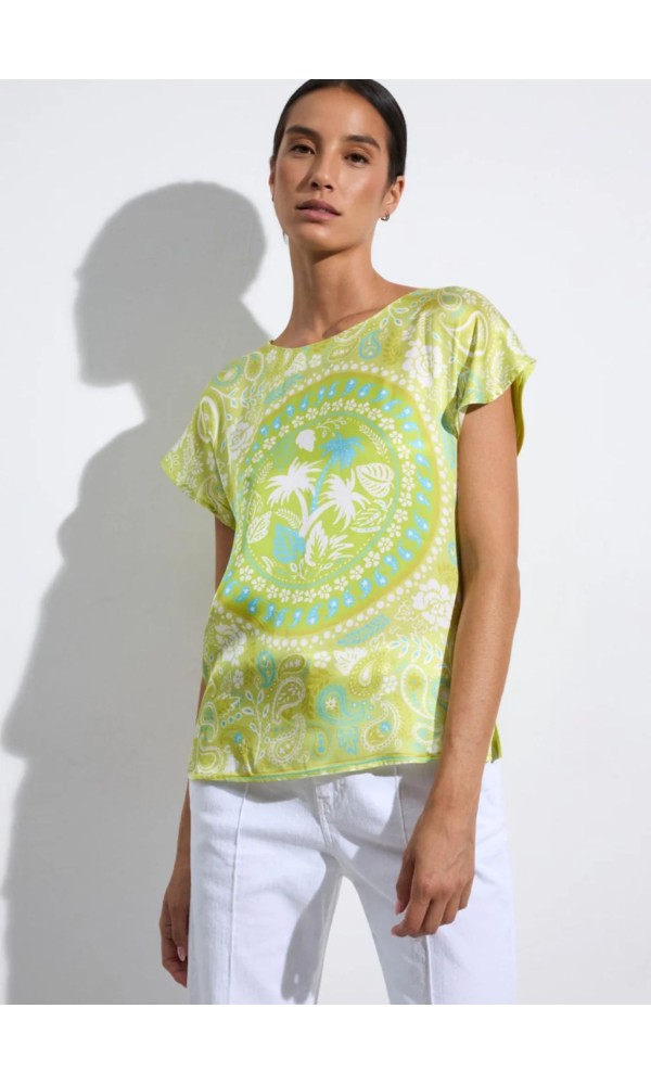 Μπλούζα Με Tropical Print