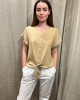 Blouse Beige With Design