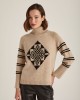 Blouse Knitted Beige Turtleneck