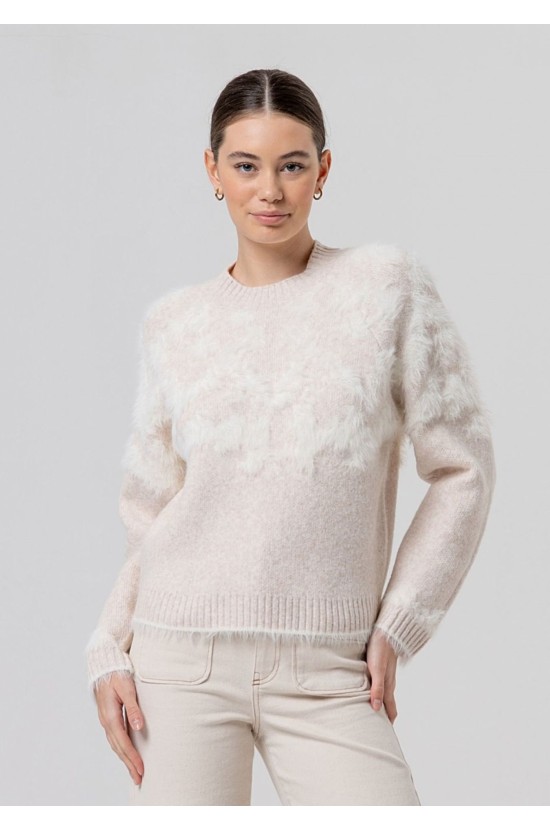 Ecru-Beige Knit Top Ecru-Beige Knit Top