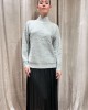 Grey knitted blouse with sequins