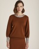 Knitted Blouse Brown with Silver 