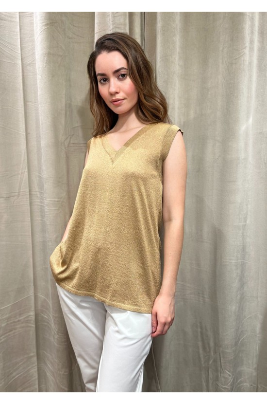 Lyrex Knitted Blouse Gold