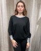 Knitted Blouse Black With Silver