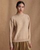 Knitted Blouse Beige with sequins