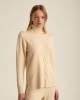 Blouse Knitted Turtleneck Beige