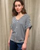 Striped Blouse With V