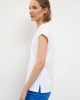 Λευκό T-shirt με Πολύχρωμο Print Κάμερες