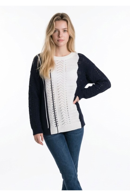Knitted Blouse with Decorative Knitting