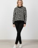 Knitted Blouse With Geometric Pattern Knitted Blouse With Geometric Pattern