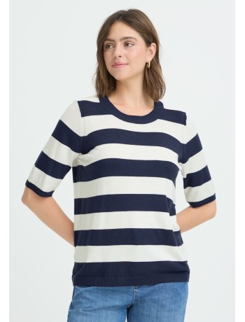 Πλεκτή Μπλούζα Ριγέ Blue