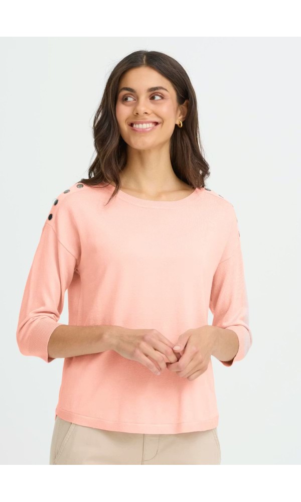 Πλεκτή Μπλούζα Σομόν