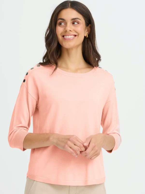 Πλεκτή Μπλούζα Σομόν